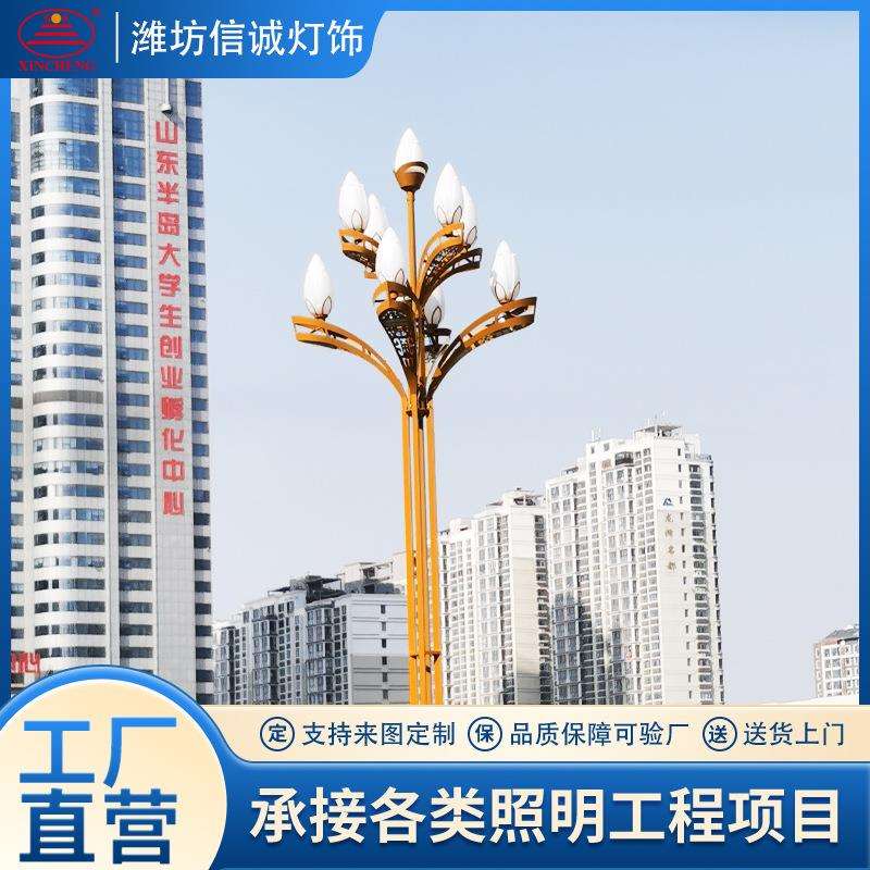 热镀锌校园篮球场锥形路灯灯杆高速公路道路照明锥形路灯灯杆