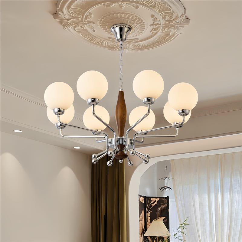 中古风客厅主灯餐厅卧室书房灯铁艺设计师2025新款法式复古吊灯