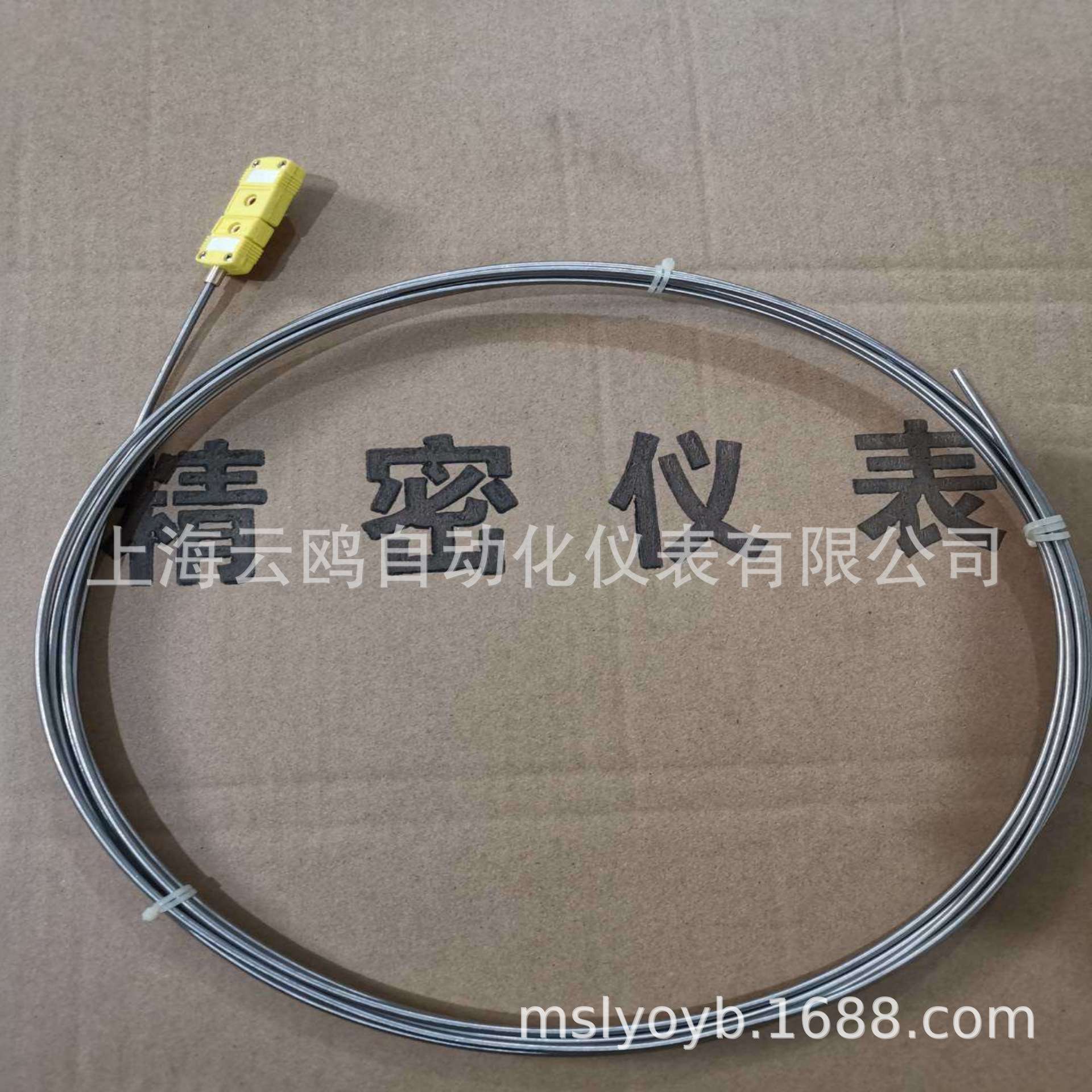 k型双支铠装热电偶WRNK2-281/381铠装丝304不锈钢耐800度