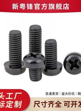 厂家大量现货黑色尼龙塑胶螺丝 圆头十字尼龙机丝M5M6M8