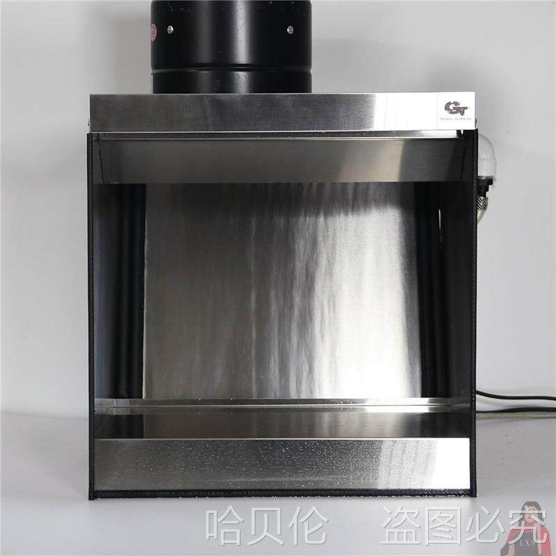 轻便排气水帘柜桌面喷涂水帘喷漆箱色上工作台抽风涡卷模型垒德株