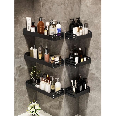 2F浴室洗漱台置物免打孔卫生间窄厕所小尺寸20cm长25洗澡间收纳架