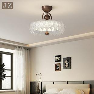 中古风创意冰川荷花高级感主卧室吊灯2025新款全光谱餐厅房间灯具