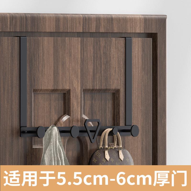 加长款入户门后挂钩6cm厚门 免打孔静音衣服收纳钩门上无痕衣帽钩