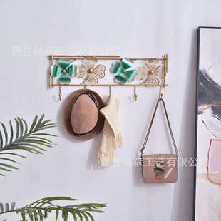 轻奢免打孔挂钩进门玄关墙面装饰挂衣钩壁挂墙壁式入户门衣帽架钩
