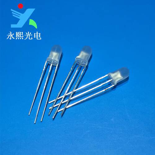 5MM红黄绿双色led直插灯珠发光二极管 f5共阴极雾状红普绿