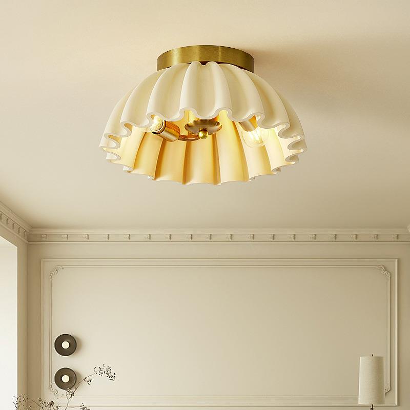 法式轻奢阳台灯北欧奶油风玄关过道吸顶灯现代简约设计师样板间灯
