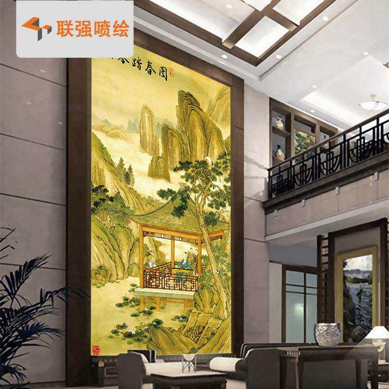 深圳厂家防水化纤油画布 墙面装饰画 防水防晒不变色油画布