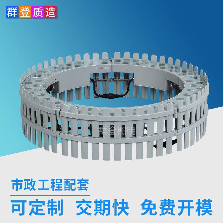 源头工厂全彩户外防雨RGBW圆形照树灯 篱笆款LED抱箍抱树灯