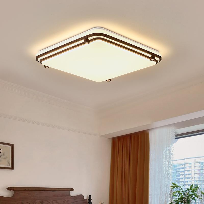 高档中古风卧室灯美式复古乡村吸顶灯全光谱护眼高级感主卧房间灯