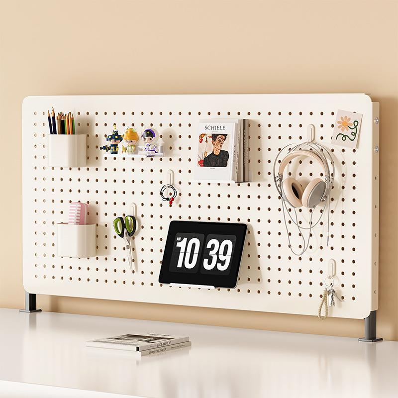 书架洞洞板免打孔桌面家用书桌宿舍立式配件收纳隔板桌上置物架无