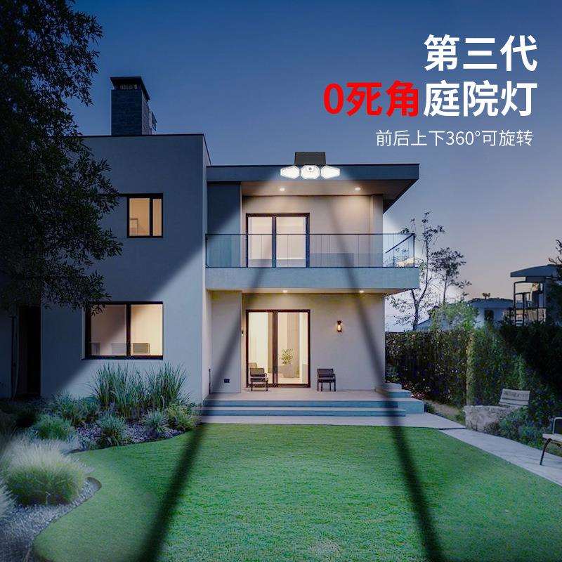 2025新款太阳能庭院灯户外防水人体感应灯别墅大门阳台家用照明灯