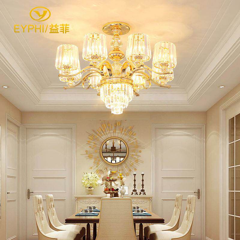 欧式吊灯大气家用简欧水晶灯现代简约房间灯饰LED吊灯客厅灯