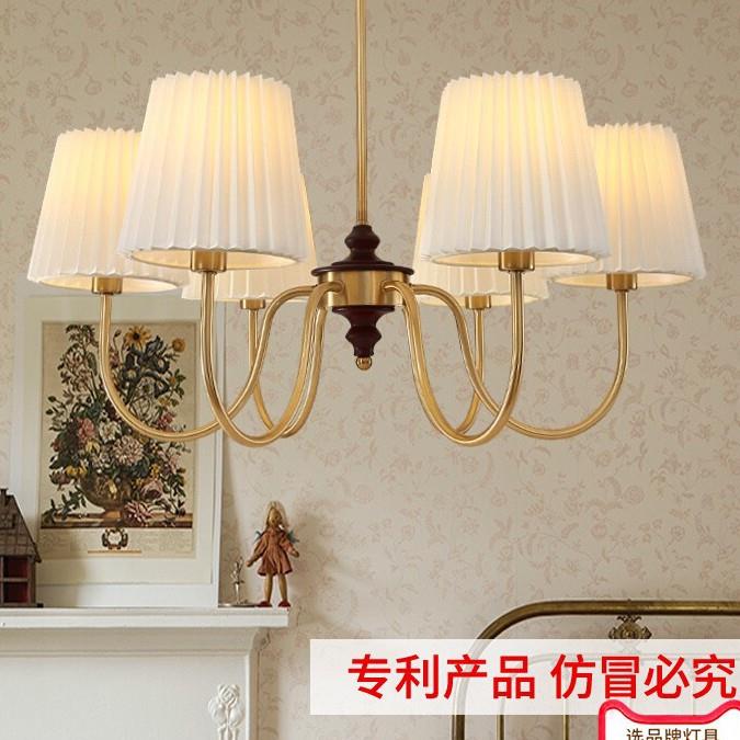 新款法式复古吊灯卧室灯主卧客厅餐厅美式吊灯中古设计师吸顶灯具