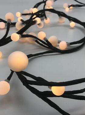 led24V低压灯串树枝造型灯户外防水黑色藤条圆球彩灯海外跨境新品