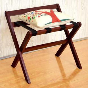 酒店行李架家用卧室床边放衣服神器可折叠收纳置物架落地衣架实木