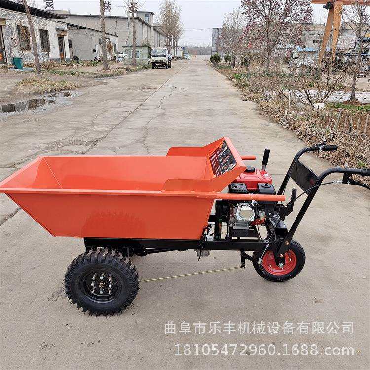 建筑混凝土运输车 汽油170型号手推车翻斗车 工地运输小推车