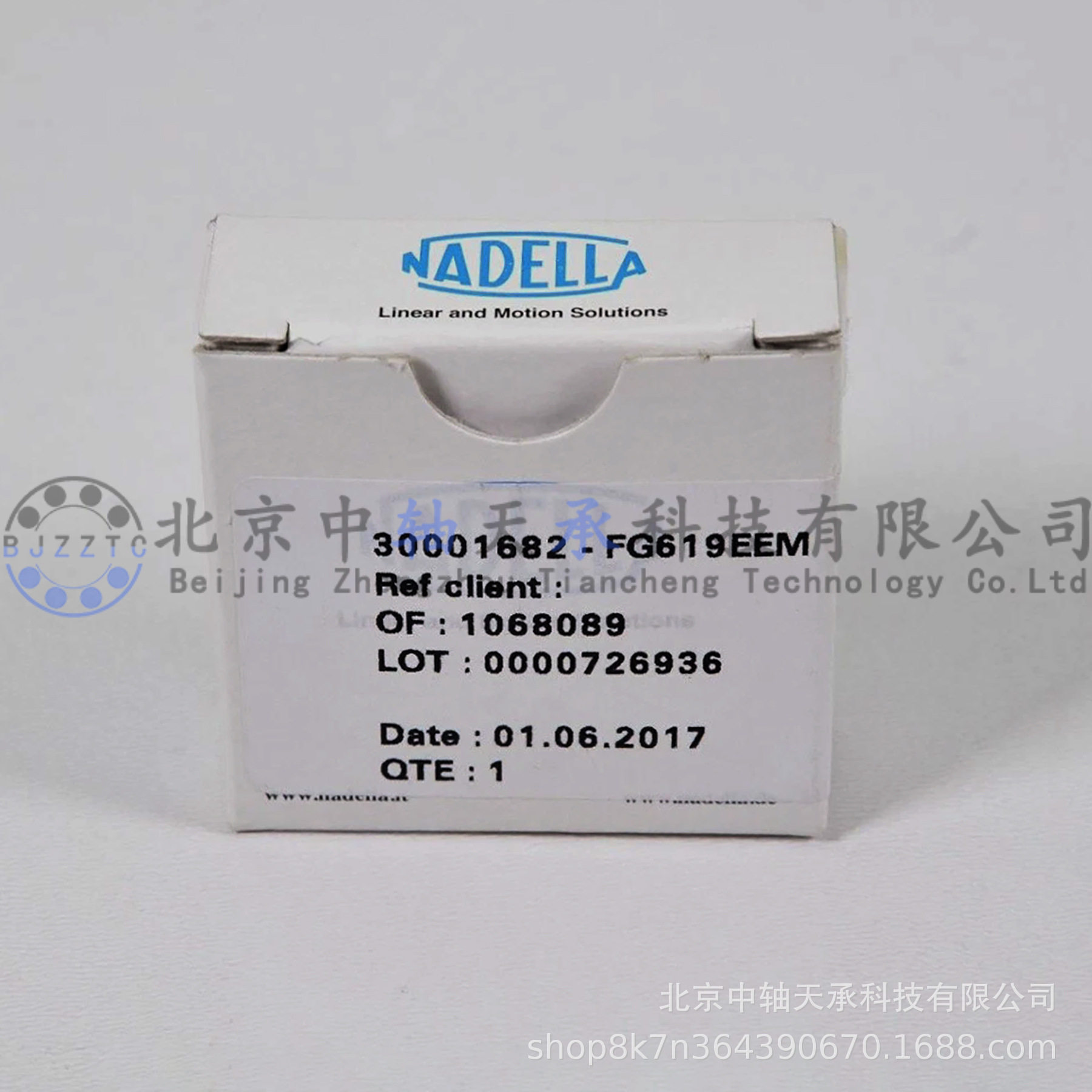 NADELLA滚针轴承FG619EEM凸轮从动件内径6mm外径19mm厚度12mm