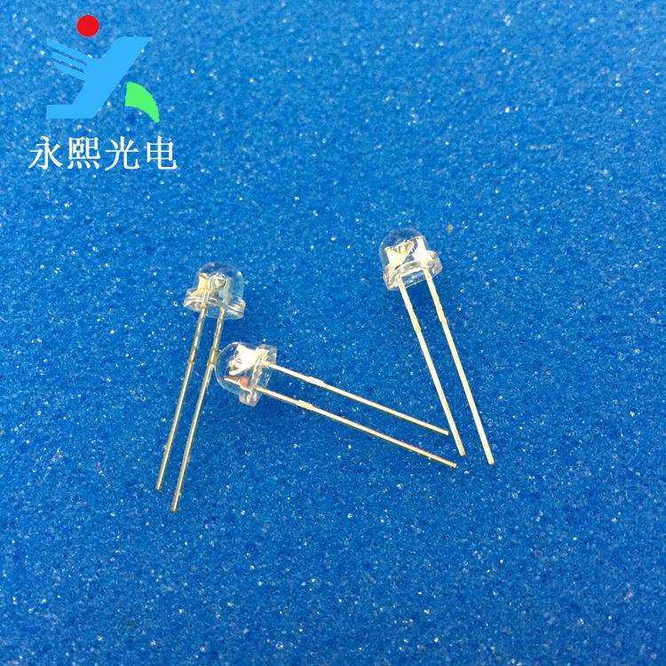 直插5MM短脚草帽橙色led灯珠发光二极管 高亮橙光 f5橙灯