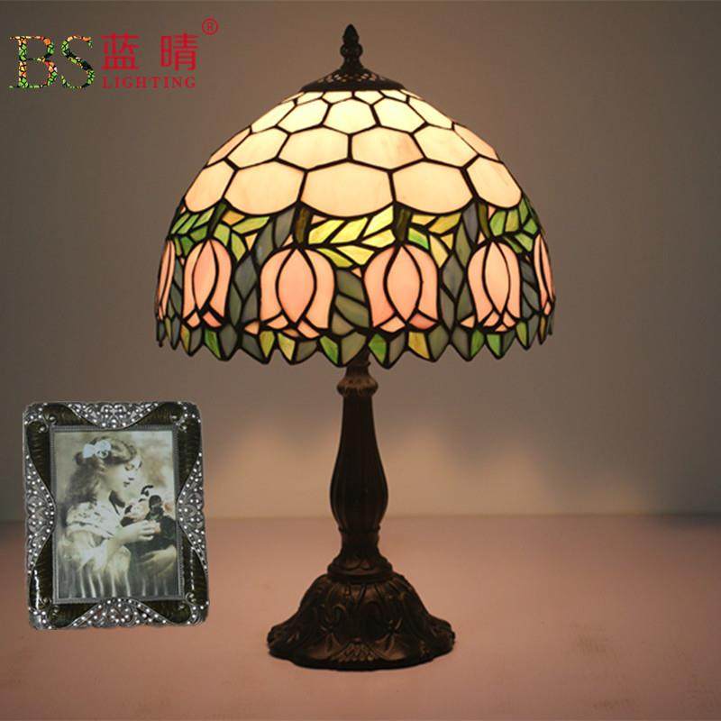 跨境欧式复古创意田园郁金香蒂12英寸台灯桌灯床头酒吧餐厅客房灯,金属材料及制品,金属加工件/五金加工件,淘宝优惠券,粉丝福利购,淘宝优惠卷