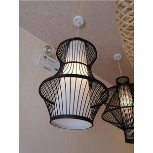 巴哈马古巴牙买加竹编个性餐厅阳台茶室大排档灯具新中式竹艺灯