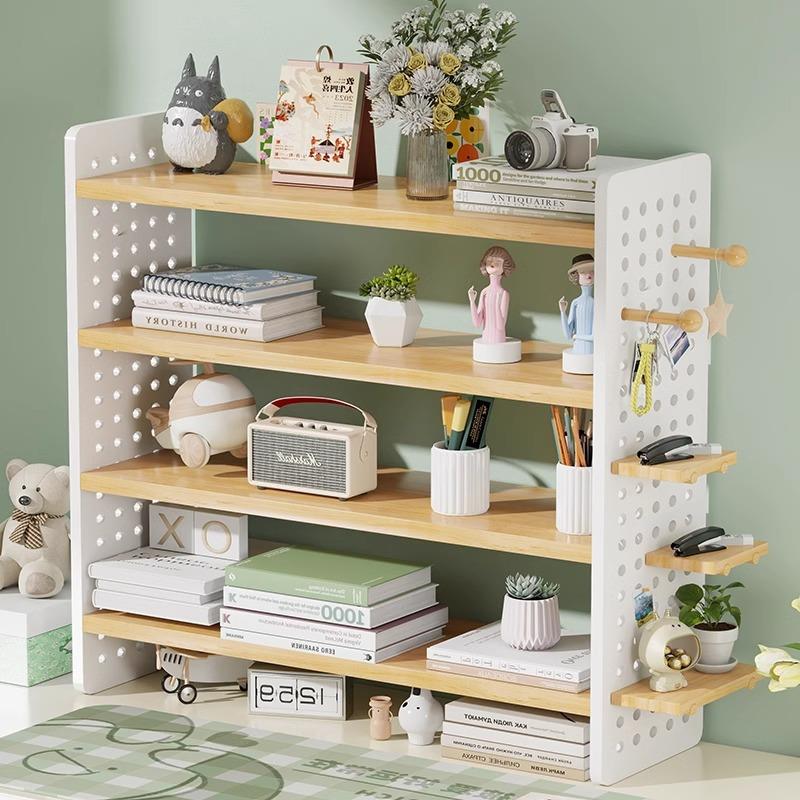 桌面洞洞板置物架学生桌上书架书桌整理神器电脑桌办公室工位收纳