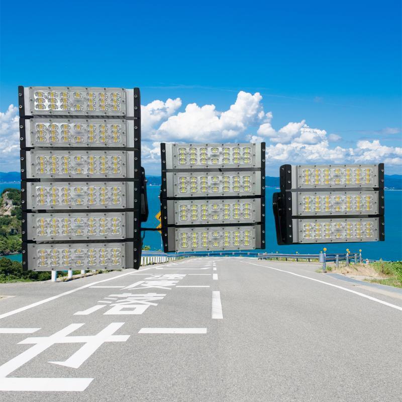 LED隧道灯200W400W户外防水可调高杆球场灯广告投光灯工地模组灯
