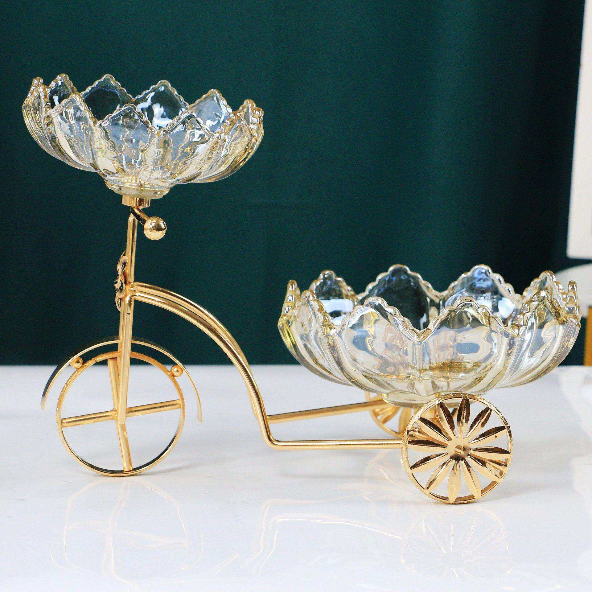 轻奢金色铁艺玻璃果盘摆件奶油风客厅餐厅茶几干果盒个性网红,金属材料及制品,金属加工件/五金加工件,淘宝优惠券,粉丝福利购,淘宝优惠卷