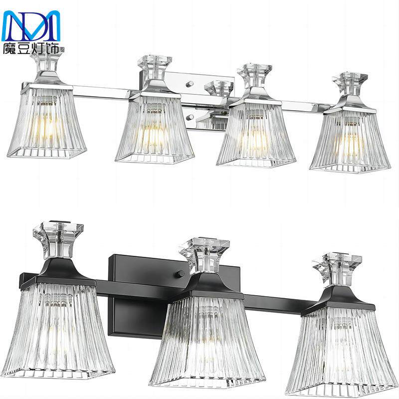 跨境亚马逊黑色浴室灯具 浴室镜上灯化妆灯客厅壁画灯Vanity Ligh