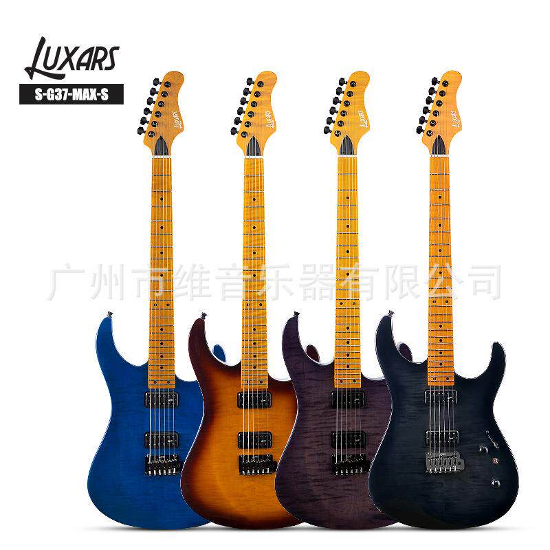 工厂 S-G37-MAS-S 24品电吉他椴木琴体+虎纹枫木贴面