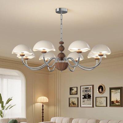 法式奶油风客厅吊灯中古风星轨吊链护眼大厅主灯美拉德风卧室灯具