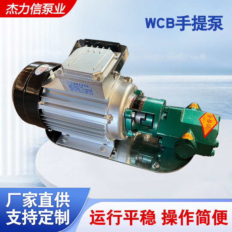 手提式wcb齿轮泵 不锈钢手提泵自吸抽油泵220/380V便携手泵