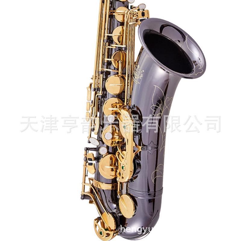 亨韵乐器厂家 降B调次中音萨克斯 镀黑镍雕花大萨电镀工艺
