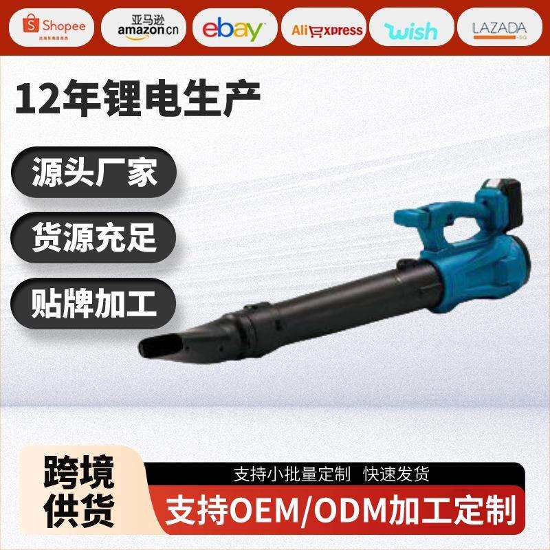 跨境大功率锂电鼓风机充电式工业级吹风机小型车载吸尘吹灰机