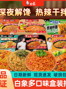 白象拌面经典火鸡面咸蛋黄泡面干拌面盒装多口味方便面官方正品