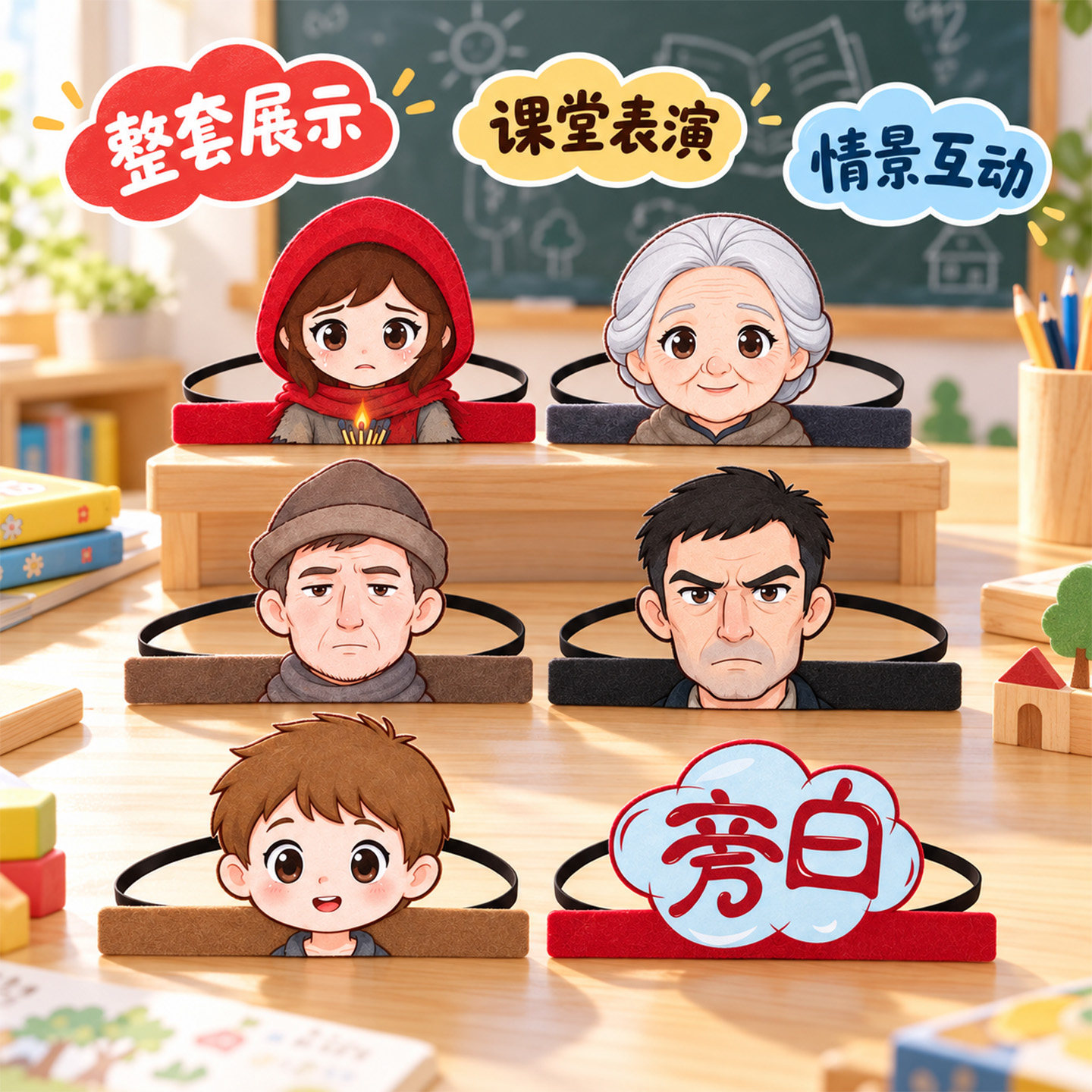 卖火柴的小女孩头饰话剧角色扮演