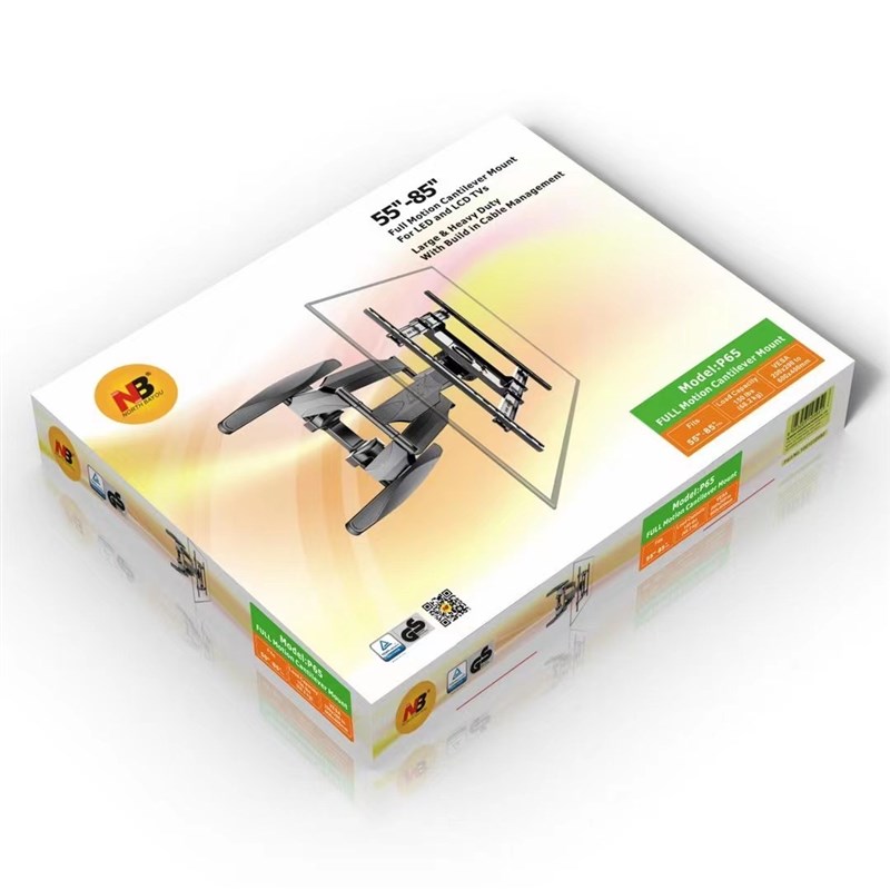 极速NB P65液晶电视伸缩挂架旋转壁挂支架E通用55/65/70/75/85英