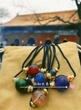 新品香灰琉璃项链法物流通处新款颈链生J日礼物男女可戴情侣柜台