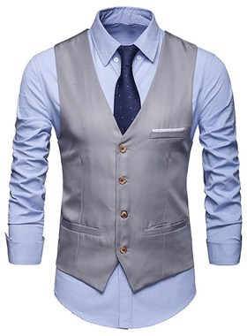 极速S-6XL Plus Size Vests Swlim Fits Mens Suit Vest Male Wai