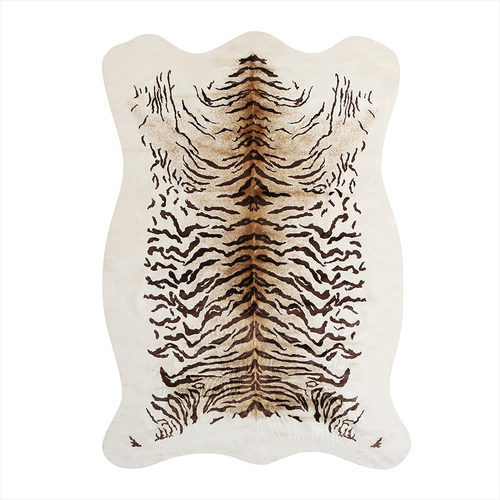 极速整张仿动物毛皮地毯卧室床边C毯客厅家用茶几毯毛绒长条小摄