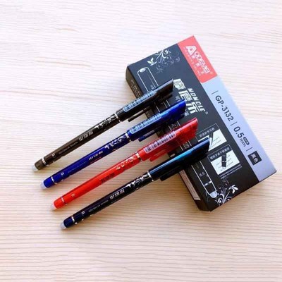 极速6 pcs/Set 0.5mm Errasable Pen Blue Black Ink Refill Ball