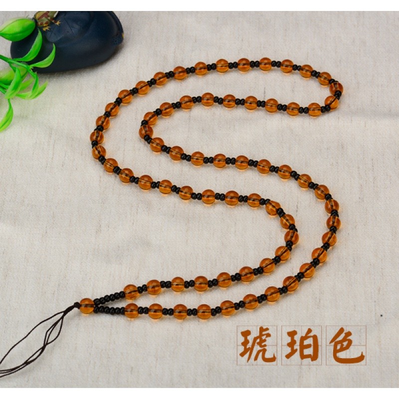 速发水晶珠链挂绳男女项链翡翠玛瑙玉石吊坠diy串珠手工编织吊坠