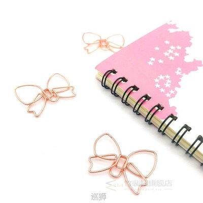 极速10 Pcs Cute Paperclip Book Mark Bow ClMip DIY Accessorie