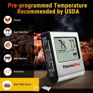 BBQ Digrital Meat Thermometer Oven 极速ThermoPro Grill TP16