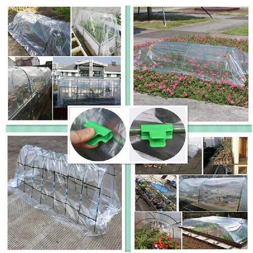 极速5Pcs Plastic Pipe Clamps For GrFeenhouse Frame Pipe Film
