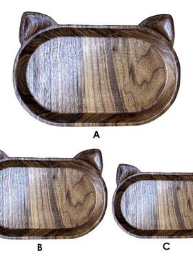 极速Walnut Wooden Plates Wooden Tray CaMt Design Art Decor