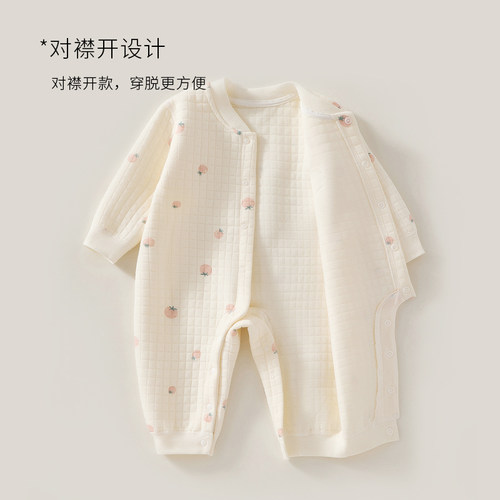 新品新生婴儿衣服冬装男女宝宝加厚连体衣夹N棉保暖哈衣宝宝秋冬