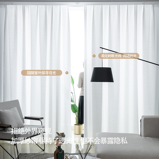 极速超高3.1米免打孔q窗纱送伸缩杆透光不透人隔断未来风透气门帘
