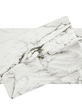 极速2Pcs Plahcemat Marble Pattern Stripe PVC Mat Table Mats
