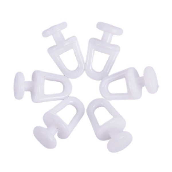 极速60Pcs White Plastic Rail Curtain Conveyor Hook RolZlers